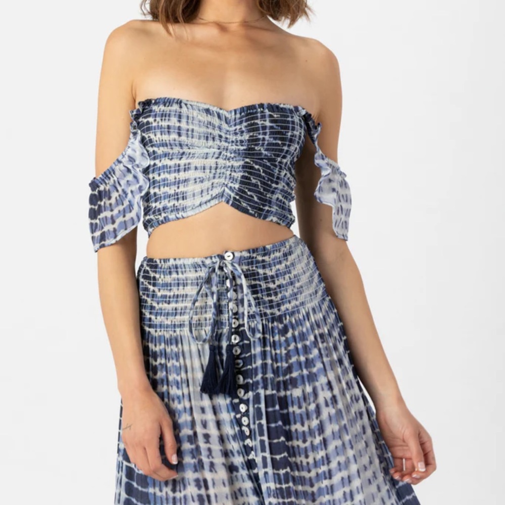 Tiare hawaii two piece set | natural collection / one size / white blue